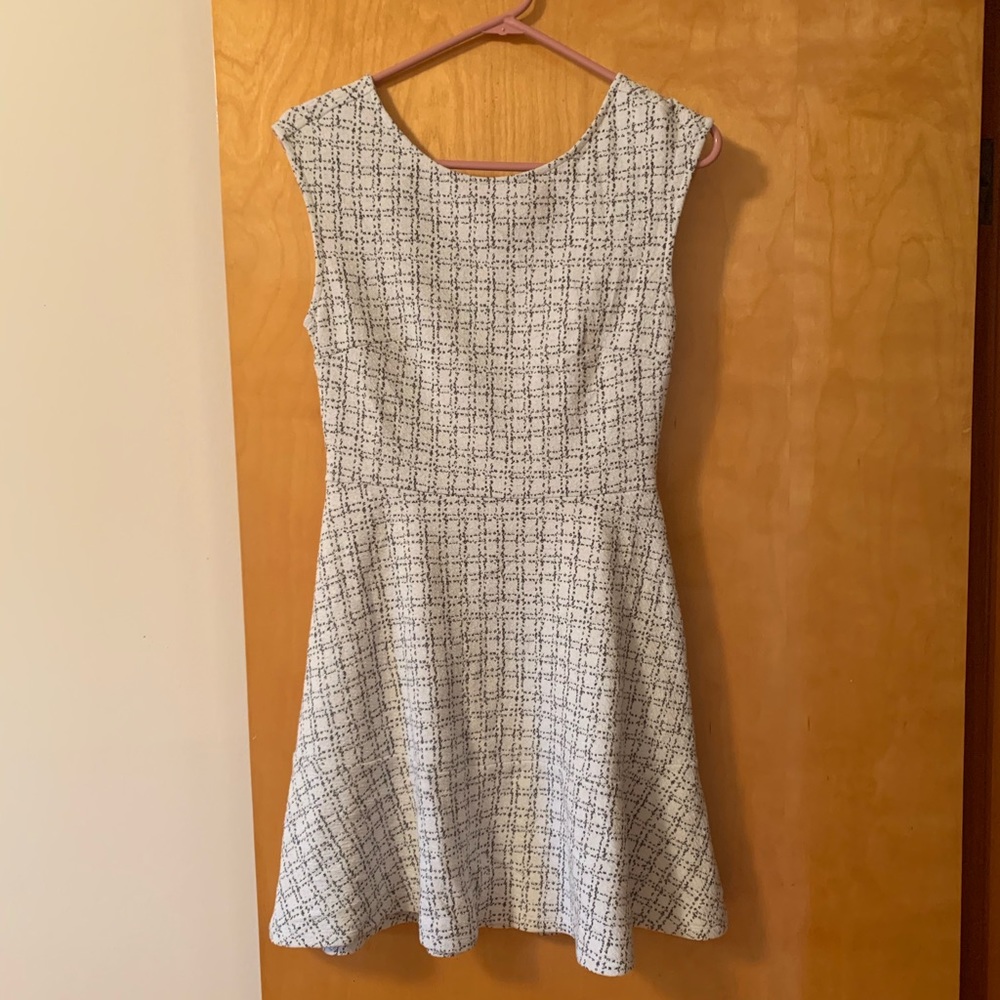 LOFT white and gray dress